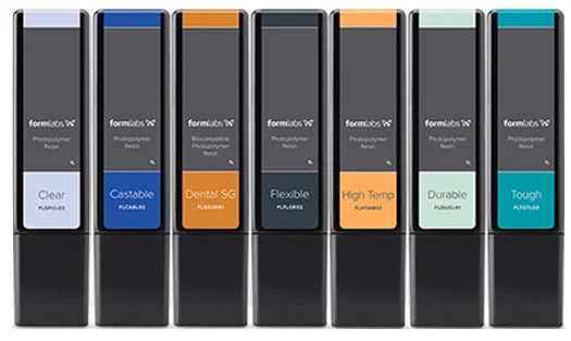 Kartuschen verschiedener Photopolymerharze