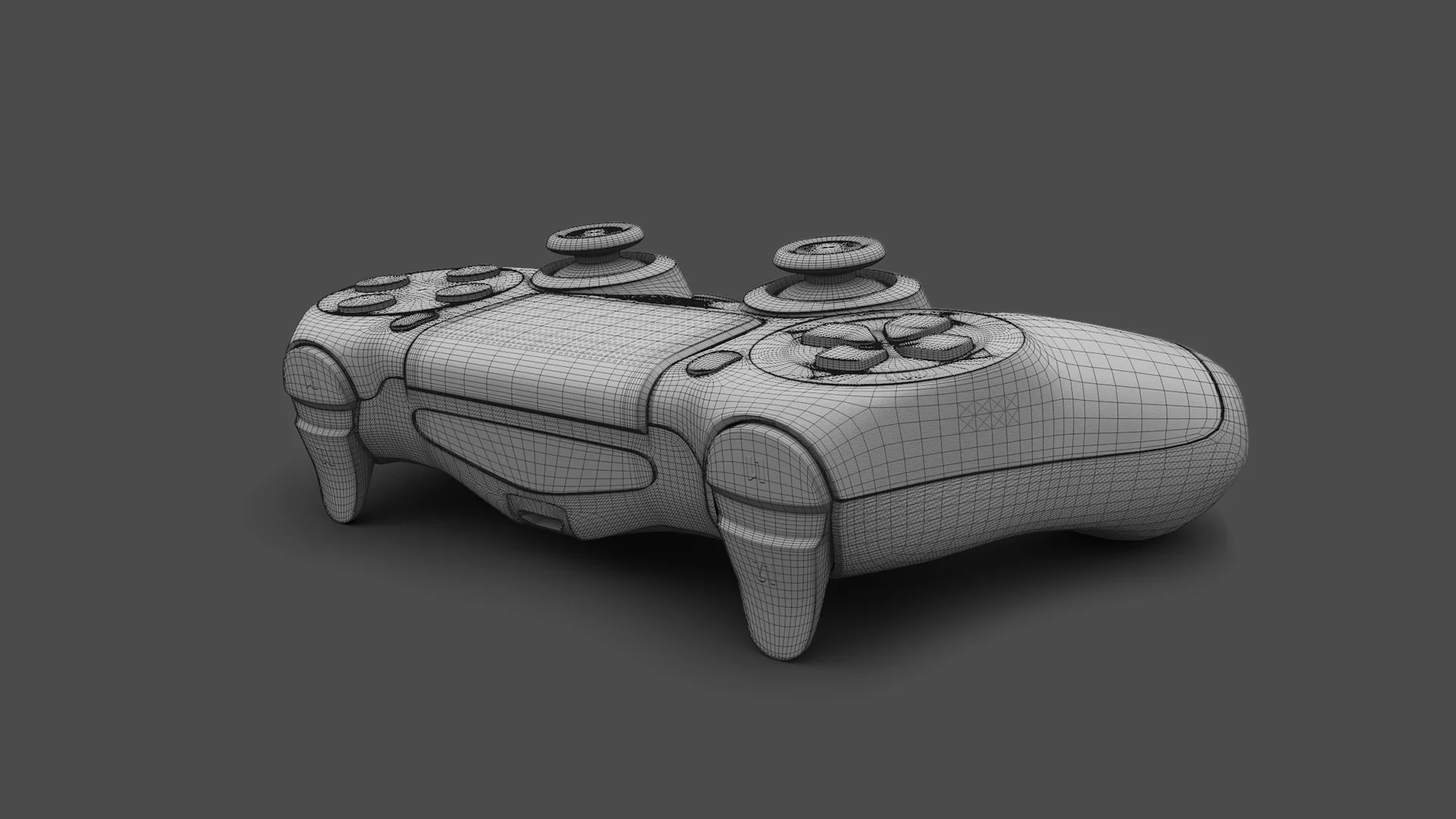 Wireframe 3D model of a controller
